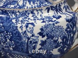 Royal Crown Derby Blue Mikado Coffee Set LARGE Teapot Blue White Dessert Plates