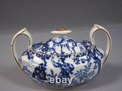 Royal Crown Derby Blue Mikado Coffee Set LARGE Teapot Blue White Dessert Plates