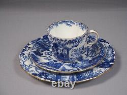 Royal Crown Derby Blue Mikado Coffee Set LARGE Teapot Blue White Dessert Plates