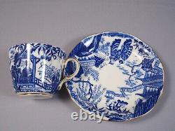 Royal Crown Derby Blue Mikado Coffee Set LARGE Teapot Blue White Dessert Plates