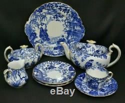 Royal Crown Derby Blue Mikado Tea Set