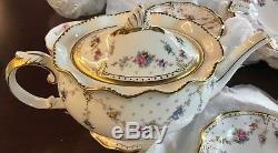 Royal Crown Derby Royal Antoinette 21 Pc China 5 Pc Place Setting for 4 + Teapot