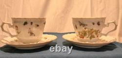 Royal Crown Spring Time 2357 Coffee Pot With Creamer/Sugar/ 2 Cups And Saucers