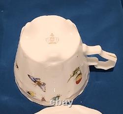 Royal Crown Spring Time 2357 Coffee Pot With Creamer/Sugar/ 2 Cups And Saucers