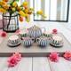 Royal Danube #1886 Blue White & Gold Striped Tea Set