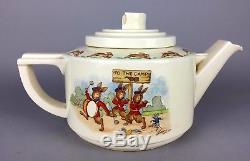 Royal Doulton Barbara Vernon Bunnykins -to The Camp- Tea Pot Jug Cup Bowl Set