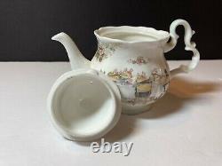 Royal Doulton Brambly Hedge Tea Service Miniature Tea Pot, Creamer, Sugar Bowl