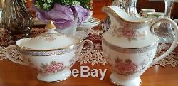 Royal Doulton Canton set- Teapot, Coffee pot, sugar bowl withlid, creamer + plate