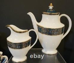 Royal Doulton Carlyle 2 Tea Pots 6 Cups Saucers Sugar Bowl Creamer