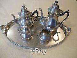 Royal Holland Pewter Tea Set and Tray