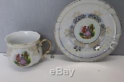 Royal Japan porcelain french style Romeo and Juliet Tea Pot &Coffee full set