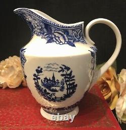 Royal Liverpool Tea Pot and Creamer set Blue and White transferware