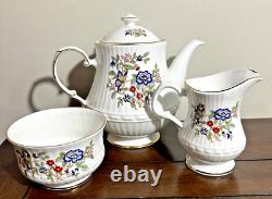 Royal Tara Fine Bone China Harmony Tea Pot Open Sugar & Creamer Set Discontinued