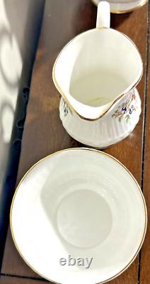 Royal Tara Fine Bone China Harmony Tea Pot Open Sugar & Creamer Set Discontinued