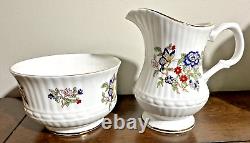 Royal Tara Fine Bone China Harmony Tea Pot Open Sugar & Creamer Set Discontinued