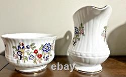 Royal Tara Fine Bone China Harmony Tea Pot Open Sugar & Creamer Set Discontinued