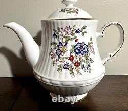 Royal Tara Fine Bone China Harmony Tea Pot Open Sugar & Creamer Set Discontinued