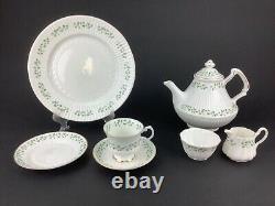 Royal Tara Trellis Shamrock 23-Piece Tea Set for SIX (6) Teapot Cups Saucers