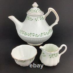 Royal Tara Trellis Shamrock 23-Piece Tea Set for SIX (6) Teapot Cups Saucers