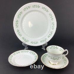 Royal Tara Trellis Shamrock 23-Piece Tea Set for SIX (6) Teapot Cups Saucers