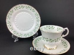 Royal Tara Trellis Shamrock 23-Piece Tea Set for SIX (6) Teapot Cups Saucers