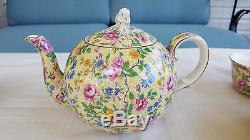 Royal Winton Chintz Clevedon Teapot, Cups Saucers 15 pcs, Summertime 3 pc Set