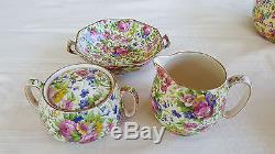 Royal Winton Chintz Clevedon Teapot, Cups Saucers 15 pcs, Summertime 3 pc Set