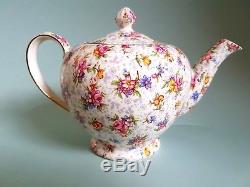Royal Winton Eleanor Tea Set for Six Floral Chintz 22 pieces with Teapot Mint