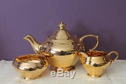 Royal Winton Golden Age Teapot, Cream And Open Sugar Set