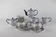 Royalty Porcelain Cobalt Net With Gold 15 Pc Tea Set, Service For 6, Gift Boxed