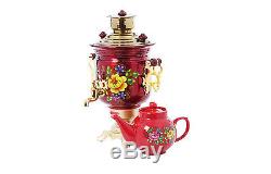 Russian Modern Electric Samovar Teapot Set Art Design Tea Kettle Teakettle