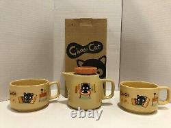 SANRIO CHOCOCAT Tea Pot Teapot & Mugs Set VERY RARE Choco Cat