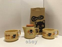 SANRIO CHOCOCAT Tea Pot Teapot & Mugs Set VERY RARE Choco Cat