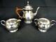 Service Solid Silver 3-piece Tea Set Teapot, Milk Jug And Sugar Bowl Gross 1030g