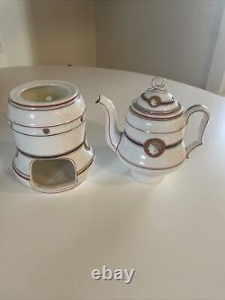 SET OF 1820'S PORCELAINE DE PARIS Tea Pot & Warmer Rare Find