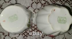 SET Shelley England TeaPot Sugar Creamer Pink Flowers Dainty Bridal 272101