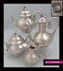 Small Antique 1890s French All Sterling Silver Tea & Coffee Pot Set Napoleon Iii