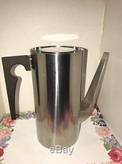 STELTON Coffee Pot Teapot Stainless Steel CYLINDA-LINE ARNE JACOBSEN Denmark