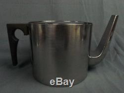 STELTON Stainless Steel CYLINDA-LINE Teapot ARNE JACOBSEN Design Denmark