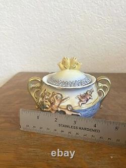 S. G. K. Demitasse Tea Set Teapot, Creamer, Sugar Jar, Teacups And Saucers Japan