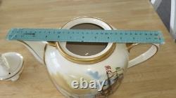 Sadler Advertising Round Globe Teapot. Very Rare. Gilded. Ships. 12 Inch High