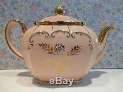 Sadler Cube Pink Teapot with Cream and Sugar Set Tea Set Full Size