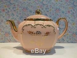 Sadler Cube Pink Teapot with Cream and Sugar Set Tea Set Full Size