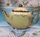 Sadler Yellow Gold Gilded Cube Teapot 1922 Made In England Antique Rare Nice