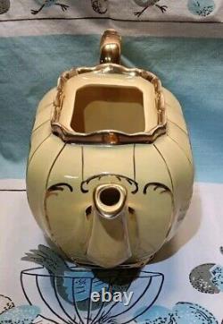Sadler Yellow Gold Gilded Cube Teapot 1922 Made In England Antique Rare Nice