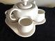 Saenger Porcelain Tea Set White Tea Pot Cups 7 Pieces Pre-owned Displayed Only