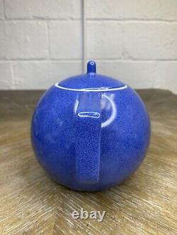 Sasaki Colorstone Teapot Set Creamer Sugar Bowl Sapphire Blue Tea Pot