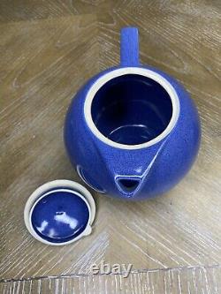 Sasaki Colorstone Teapot Set Creamer Sugar Bowl Sapphire Blue Tea Pot