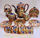 Satsuma Moriage Gilded Tea Set. Japanese Legendary Motifs Of 7 Gods Of Fortune