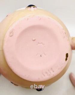 Schafer & Vater Pink Jasperware Portrait Cameo Teapot Cream Sugar C. 1896 Tea Set